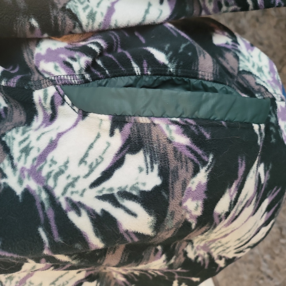 Eddie Bauer Fleece 1/4 Snap Mountain Print Pull-Over Sz M - Picture 3 of 6